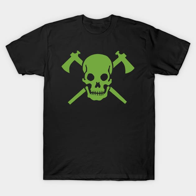 Skull Tomahawk T-Shirt by Art from the Blue Room